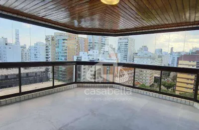 Apartamento com 4 dormitórios para alugar, 377 m² por r$ 16.443,00/mês - gonzaga - santos/sp