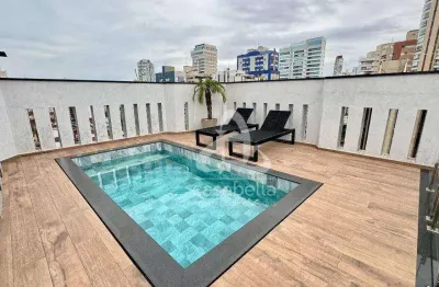 Cobertura com 4 dormitórios à venda, 347 m² por r$ 4.900.000,00 - embaré - santos/sp