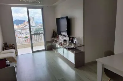 Apartamento com 2 dormitórios à venda, 64 m² por r$ 585.000,00 - marapé - santos/sp