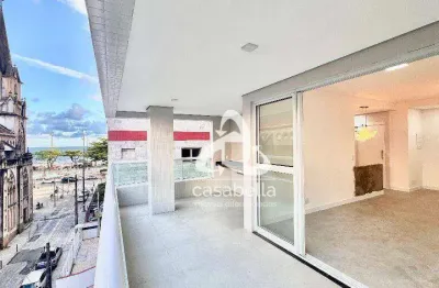 Apartamento com 2 dormitórios, 98 m² - venda por r$ 1.650.000,00 ou aluguel por r$ 12.000,00/mês - embaré - santos/sp