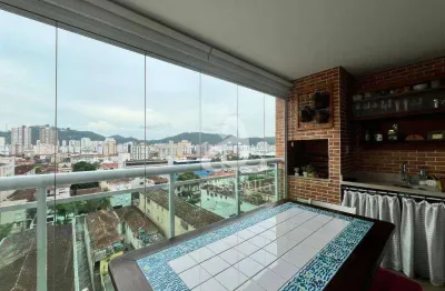 Apartamento com 3 dormitórios à venda, 109 m² por r$ 1.250.000,00 - gonzaga - santos/sp