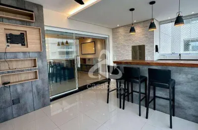 Apartamento com 3 dormitórios para alugar, 150 m² por r$ 9.002,00/mês - marapé - santos/sp