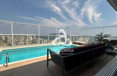 Cobertura com 4 dormitórios, 418 m² - venda por r$ 7.000.000,00 ou aluguel por r$ 45.000,00/mês - gonzaga - santos/sp