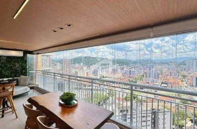 Apartamento com 3 dormitórios à venda, 131 m² por r$ 2.350.000,00 - gonzaga - santos/sp