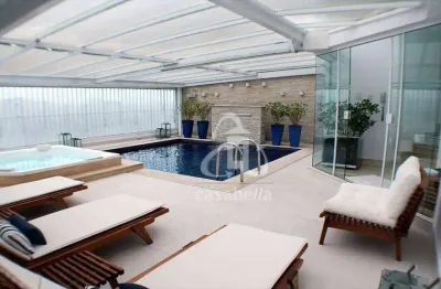 Cobertura com 4 dormitórios à venda, 467 m² por r$ 12.000.000,00 - ponta da praia - santos/sp