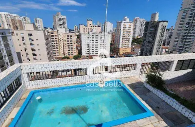 Cobertura com 4 dormitórios à venda, 288 m² por r$ 1.850.000,00 - ponta da praia - santos/sp