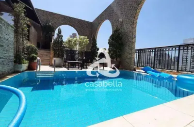 Cobertura com 4 dormitórios à venda, 437 m² por r$ 5.600.000,00 - gonzaga - santos/sp