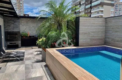 Cobertura com 3 dormitórios à venda, 310 m² por r$ 2.550.000,00 - gonzaga - santos/sp