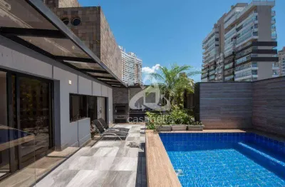 Cobertura com 3 dormitórios à venda, 310 m² por r$ 2.550.000,00 - gonzaga - santos/sp