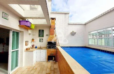 Cobertura com 3 dormitórios à venda, 149 m² por r$ 1.290.000,00 - marapé - santos/sp