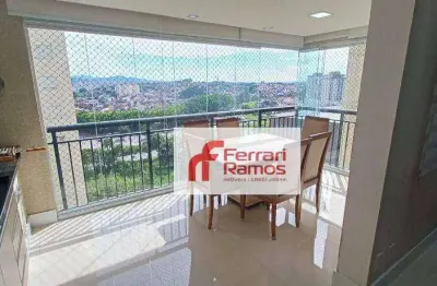 Apartamento com 1 dormitório para alugar, 68 m² por r$ 4.074,00/mês - jardim flor da montanha - guarulhos/sp