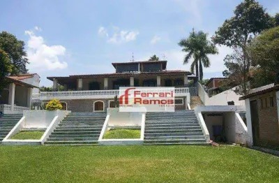 Chácara com 6 dormitórios, 2500 m² - venda por r$ 3.800.000,00 ou aluguel por r$ 9.850,00/mês - estância guararema - guararema/sp