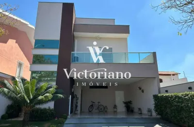 Sobrado de alto padrão - cond. crystal park - 208m² 3 suítes com piscina