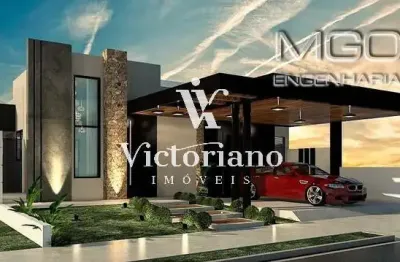 Lançamento! casa térrea 173m² 3 suítes - cond. reserva aruanã