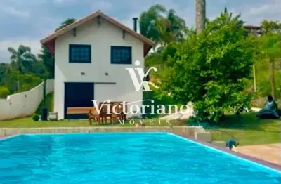 Casa de campo nova com piscina, 825m² - projeto americano - santa branca/sp
