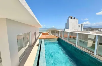 Cobertura luxuosa 340m² | vista mar beira-mar kobrasol | piscina e jacuzzi
