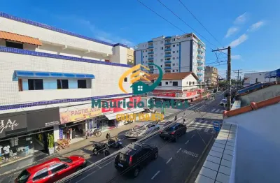 Apartamento quitinete para locação em mongaguá, centro da cidade, 1 dormitório, ampla sacada, próximo a comércios de diversos segmentos