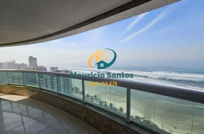 Apartamento alto padrão em mongaguá, bairro vera cruz, 3 dormitórios sendo 2 suítes, terraço gourmet com vista permanente para o mar, 3 vagas garagem, residencial frente ao mar e com lazer completo co
