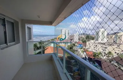 Apartamento em mongaguá, bairro vila atlântica, mobiliado com 2 dormitórios sendo 1 suíte, vista para o mar, residencial com lazer,  piscinas frente ao mar.