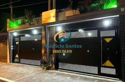 Casa geminada de alto padrão em praia grande, bairro vilamar, 3 dormitórios sendo 2 suítes, ar condicionado, lavabo, área gourmet, hidromassagem, próximo a praia!!