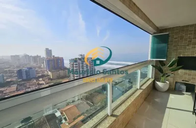 Apartamento em mongaguá, bairro vera cruz, mobiliado e decorado, 2 dormitórios sendo 1 suíte, residencial com lazer completo, piscina borda infinita