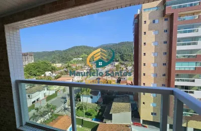 Apartamento em mongaguá, bairro vila são paulo, residencial frente ao mar, 2 dormitórios sendo 1 suíte, sacada gourmet com vista para a serra, com lazer.