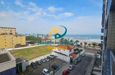 Apartamento em mongaguá, bairro centro, mobiliado, amplo, 2 dormitórios sendo 1 suíte, sacada com vista para o mar no melhor espaço da cidade e preço atrativo!!