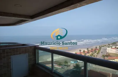 Apartamento alto padrão em mongaguá, bairro vera cruz, 2 dormitórios sendo 1 suíte, terraço gourmet com vista para o mar, 1 vaga garagem, residencial frente ao mar e com lazer completo com piscina de 