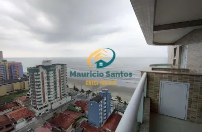 Apartamento em mongaguá, bairro vera cruz, 2 dormitórios sendo 1 suíte, terraço gourmet com vista para o mar, 2 vagas garagem, residencial frente ao mar e com lazer completo.