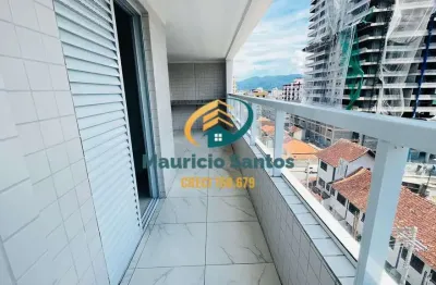 Apartamento em praia grande, bairro vila caiçara, novo e com 2 dormitórios sendo 1 suíte, ampla sacada, residencial com lazer piscina.