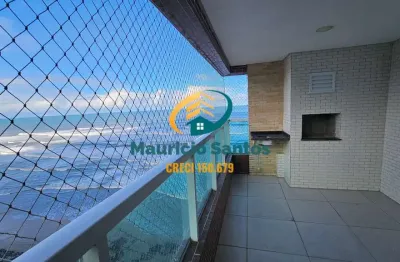 Apartamento em mongaguá, bairro centro, excelente padrão, 2 dormitórios sendo 1 suíte com vista para o mar, residencial com lazer de frente para o mar...