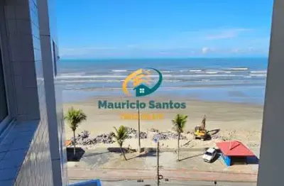 Apartamento em mongaguá, bairro vila atlântica, 2 dormitórios sendo 1 suíte, sacada vista mar, residencial com lazer completo frente ao mar!