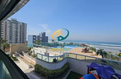 Apartamento alto padrão em mongaguá, bairro vera cruz, lazer completo, 3 dormitórios sendo 1 suíte, frente ao mar com piscina borda infinita.