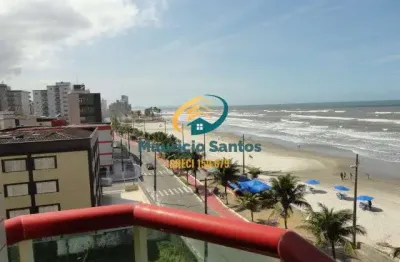 Apartamento em mongaguá, centro, vista permanente para o mar, 3 dormitórios sendo 1 suíte, residencial com salão de jogos, espaço grill