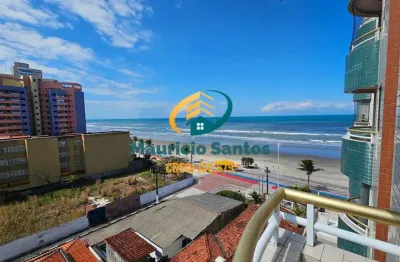 Apartamento em mongaguá, bairro jardim marina, mobiliado, 1 dormitório com vista para o mar, residencial com piscina frente ao mar