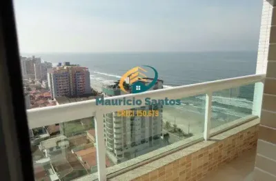 Apartamento em mongaguá, bairro vera cruz, 2 dormitórios sendo 1 suíte, terraço gourmet com vista para o mar, 2 vagas garagem, residencial frente ao mar e com lazer completo de alto padrão