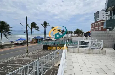 Apartamento em mongaguá, bairro vila atlântica, 1 suíte, lavabo, espaçosa sacada com vista permanente para o mar, residencial com monitoramento e espaço grill para o seu lazer!!