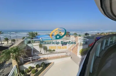 Apartamento alto padrão em mongaguá, bairro vera cruz, 3 dormitórios sendo 1 suíte, terraço gourmet com vista permanente para o mar, 2 vagas garagem, residencial frente ao mar e com lazer completo com