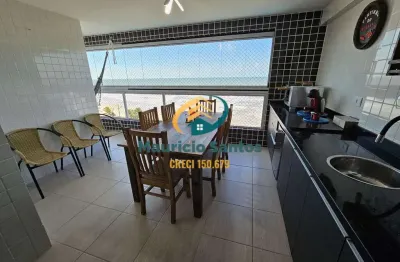 Apartamento em mongaguá, bairro vila anhanguera, mobiliado, frente ao mar, 2 dormitórios sendo 1 suíte, sacada com churrasqueira, residencial com lazer completo!!