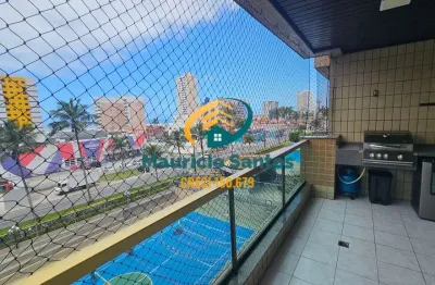 Apartamento em mongaguá, bairro jardim marina, mobiliado, 2 dormitórios sendo 1 suíte, ampla sacada com churrasqueira e vista mar, condomínio clube! excelente localização!