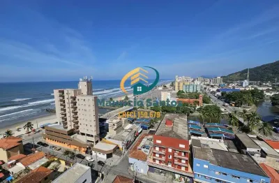 Apartamento em mongaguá, bairro centro, mobiliado, 1 suíte, 2 sacadas, despensa, 2 banheiros, excelente padrão e localização, residencial  com piscina na cobertura.