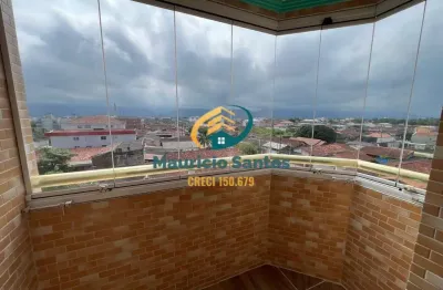 Apartamento em praia grande, bairro maracanã, 1 dormitório, sacada, 1 vaga, residencial frente ao mar com piscina!! visite!