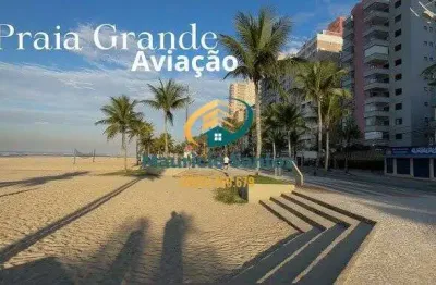 Apartamento em praia grande, bairro aviação, 1 dormitório e demais dependências, residencial localizado na quadra da praia, excelente localização!