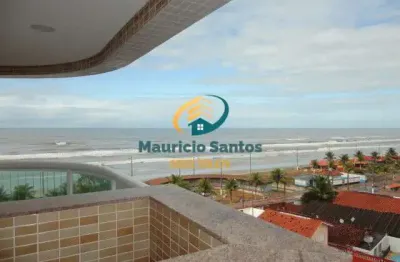 Apartamento para locação definitiva em Mongaguá, bairro Vera Cruz, 2 dormitórios sendo 1 suíte, terraço gourmet com vista para o mar, 2 vagas garagem, Residencial frente ao mar e com lazer completo co