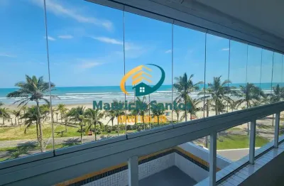 Apartamento em praia grande, bairro balneário flórida, vista permanente para o mar, 3 dormitórios, 1 suíte, 2 vagas, residencial frente ao mar, piscina.