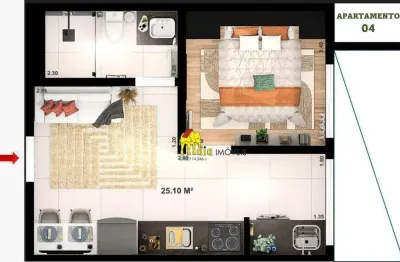 Apartamento com 1 dormitório à venda, 25 m² por r$ 219.000 - jardim líbano - são paulo/sp