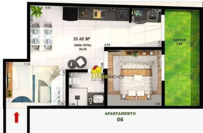 Apartamento com 1 dormitório à venda por r$ 245.000 - jardim líbano - são paulo/sp