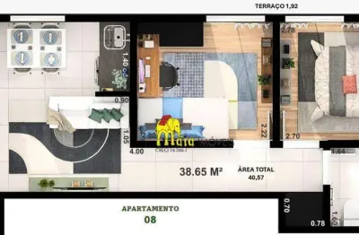 Apartamento com 2 dormitórios à venda, 40 m² por r$ 225.000 - jardim líbano - são paulo/sp