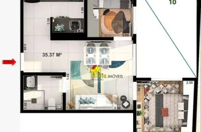 Apartamento com 2 dormitórios à venda, 35 m² por r$ 235.000 - jardim líbano - são paulo/sp