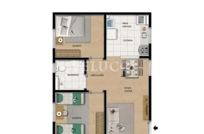 Apartamento com 2 quartos à venda na rua guarda municipal josé faria, sn, parque do café i, monte mor, 48 m2 por r$ 198.000